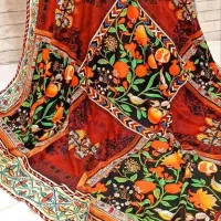 رومیزی یلدایی اندازه ۱/۵در ۱/۵ جنس مخمل پورشه .|پرده، رانر، رومیزی|سنندج, |دیوار