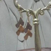 گوشواره آویز طرح برگ|جواهرات|اراک, |دیوار