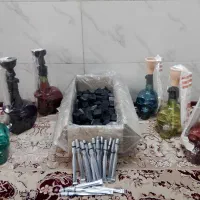 قلیان مسافرتی ذغال انبر زرورق + ارسال رایگان