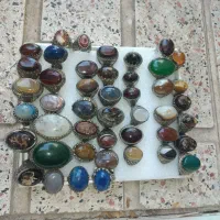 انگشتر های زنانه مردانه با سنگهای قیمتی عقیق|جواهرات|میانه, |دیوار