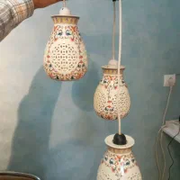 لوستر وارداتی اویز سرامیکی ۳تایی