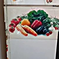 یک عدد یخچال ، میز تلویزیون و صندلی چرخدار