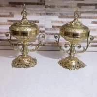 شکلات خوری برنزی دسته دار