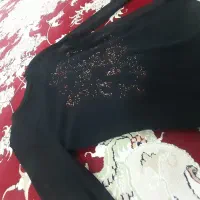 بلوز مشکی مجلسی طرح گل