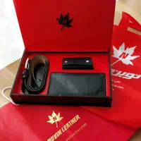 ست مردانه/کیف پول/کمربند/باکس کادوئی/نوین چرم