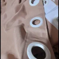 پرده پذیرایی سفید و قهوه ای ۱۴ متری دو تا