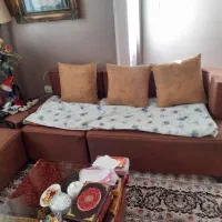 یکدست مبل ال ۶ نفره گوشه مثلثی با میز جلو