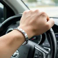 دستبند چارم ایتالیایی استیل رنگ ثابت زنانه ومردانه