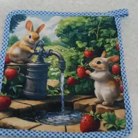 دستگیره اشپزخانه جفتی|سفره، حوله، دستمال آشپزخانه|چهارباغ, |دیوار