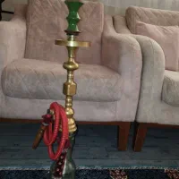 قلیون برنجی تنه بلند