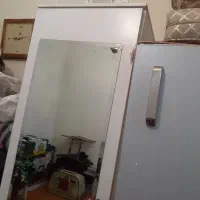 کمد سفید آم دی اف درب آیینه ای سالم وتمیز قیطریه