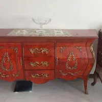 کنسول و اینه برنز چوبی