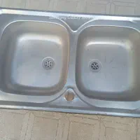 سینک ظرفشویی دوقلو همراه کمد ظرفشویی 3 در