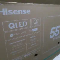 کارتن تی وی ۵۵ اینچ هایسنس  با تمام متعلقات نو نو