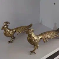 ساعت برنز طاووس برنجی