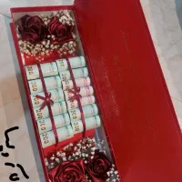 ساک دستی جعبه گل مصنوعی باکس تولد دسته گل