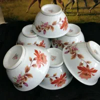 دیس گل رز سوپ وفنجون گل سرخ کاسه گل حنایی