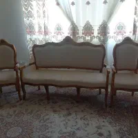 مبل استیل ۹نفره با چوب گردو