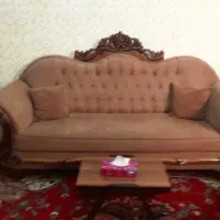 مبل راحتی چوبی ۸ نفره با دو میز|مبلمان خانگی و میز عسلی|مرند, |دیوار