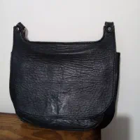 کیف دوشی مشکی چرم اصل