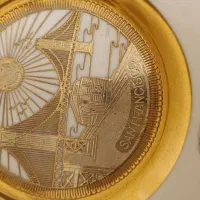 بشقاب آنتیک آبکاری طلای۲۴ عیار|کلکسیون اشیاء عتیقه|تهران, شهرک شهید رجایی (کوی نوبنیاد)|دیوار