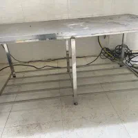 میز استیل ۲در ۱