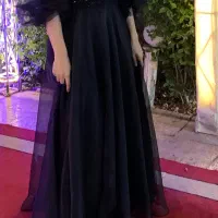 لباس مجلسی حریر مشکی سایز۴۰