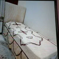 تخت تک نفره عرض 90  با تشک