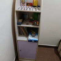 تخت دو طبقه ام دی اف ترک جادار به همراه کتابخانه|تخت و سرویس خواب|امیدیه, |دیوار