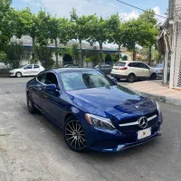 بنز c300کوپه ۲۰۱۷ آبی کاربنی