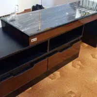 میز تلویزیون شیک و کاربردی MDF با شیشه دودی|میز تلویزیون|قم, کلهری|دیوار