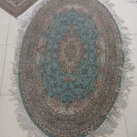 فرش بیضی ۱ در ۱ و نیم رنگ فیروزه‌ای|فرش|تهران, اتابک|دیوار