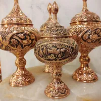 شکلات مسی گنبدی/تراش دست/ظروف مسی/کویر مس|ظروف سرو و پذیرایی|یزد, |دیوار