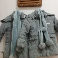 کاپشن دخترونه طوسی.کاملا سالم