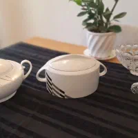 ظرف سرو آجیل سرو سوپ بستنی خوری نعلبکی کفگیر ملاقه
