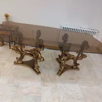 میز ناهار خوری ۸ نفره با شیشه ۱۲میل بدون صندلی