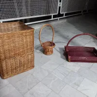 ۳ عدد سبد گل تزیینی حصیری