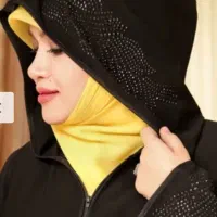 چادر مشکی عربی شنلی نگین دار