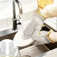 دستکش اسکاچی دولایه نظافت آشپزخانه