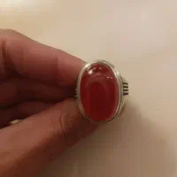 انگشتر عقیق سرخ‌نقره‌خالص..کار‌شهاب