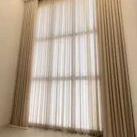 پرده ویلا مینیمال و ارتفاع بلند پانچ و پذیرایی