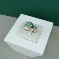 انگشتر زمرد زامبیا طبیعی کد 2295