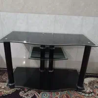 میز تلویزیون شیشه ای مشکی