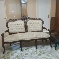 مبل سلطنتی ۹ نفره چوب گردو تمیز