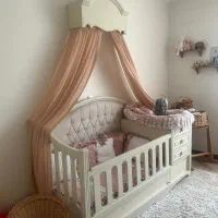 سرویس تخت نوزاد نوجوان و روتختی و پرده اشانتیون|اسباب و اثاث بچه|تهران, حکیمیه|دیوار