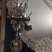 آینه شمعدان نقره خوشگل/ مناسب جهیزیه و دکور|بوفه، ویترین، کنسول|اصفهان, شهرک سلامت|دیوار