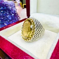 انگشتر فوق کلکسیونی گوهرسنگ سیترین کوارتز جواهری|بدلیجات|تبریز, |دیوار