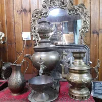 سماور ذغالی ۶ لیتری با سرویس کامل