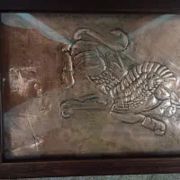 قاب مسی .|مجسمه، تندیس، ماکت|یزد, |دیوار