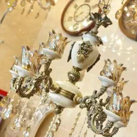 لوستر دوگل بزرگ استاتیک آنتیک ۴شاخه ۸لامپ بزرگ اصل|لوستر و چراغ آویز|تبریز, |دیوار